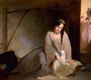 Thomas Sully Cinderella at the Kitchen Fire Sweden oil painting artist